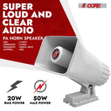 5 Core PA Horn Speaker 4Pcs 6 Inch 50W Loud Audio Outdoor Speakers System 8Ohm Reflex Megaphone