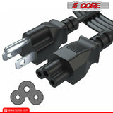 5Core AC Power Cord 6Ft 2 Prong US Male to Female Extension Adapter 18AWG 10A 7A 125V