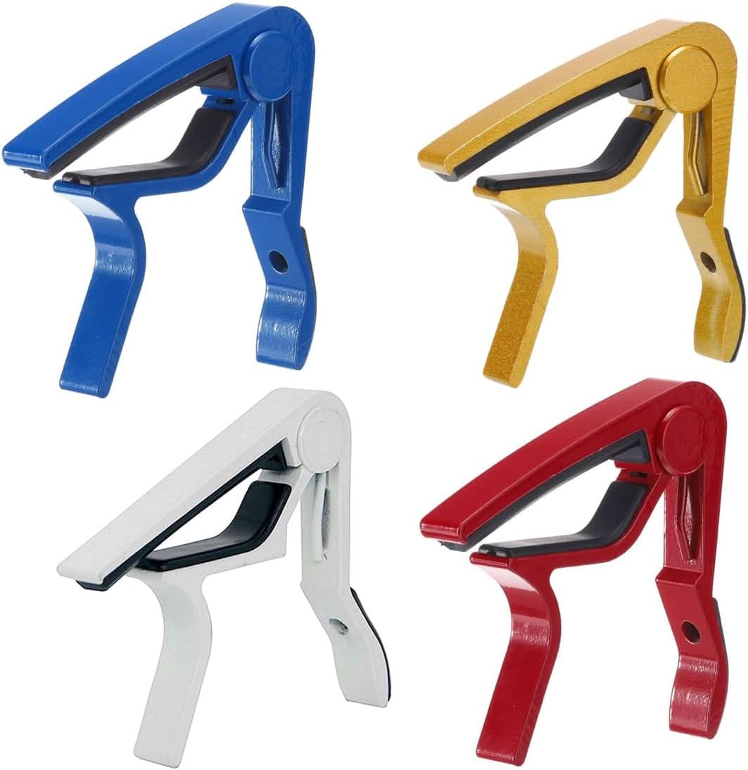 5 Core Capo Acoustic Electric Guitar 6 String Kapo 2 Pair Quick And Easy Adjustment Classic Clip For Banjo Mandolin