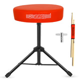 5 Core Drum Throne 3" Thick Padded Memory Foam Comfortable Drummer Stool 330Lb Capacity Adjustable