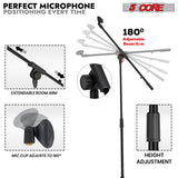 5Core Tripod Mic Stand 4Pcs Adjustable Holder Floor Microphone Boom Arm