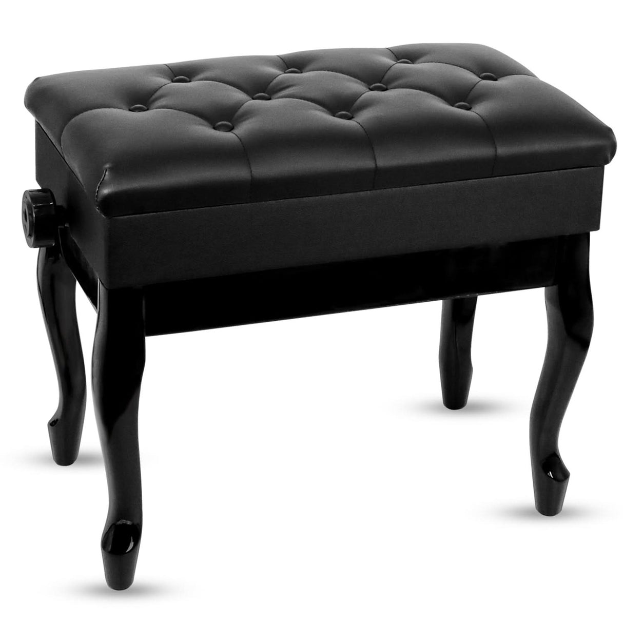 5 Core Piano Bench 3" Padded Cushioned Stool Wooden Heavy Duty Adjustable Musician Chair w Storage