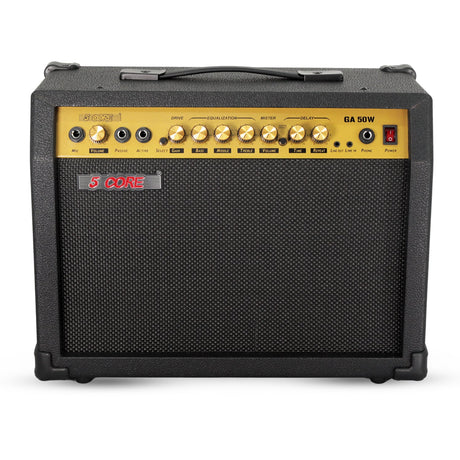 5 Core Guitar Amp 50 Watt  Electric Amplifier w Built in 8" Speaker Portable Mini Amps w Aux