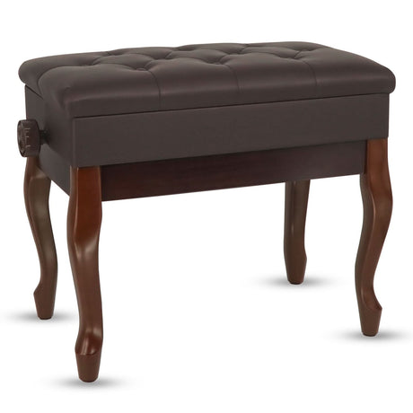 5 Core Piano Bench 3" Padded Cushioned Stool Wooden Heavy Duty Adjustable Musician Chair w Storage