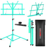 5 Core Music Stand Adjustable Desktop Book Stands Portable Sheet Holder All Metal Foldable Bookstand