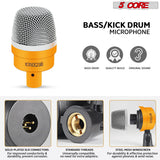 5Core Drum Mic Kit 7 Pcs Kick BassTom Snare Dynamic Microphone Instrument Mics Set Yellow
