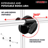 5Core Tripod Mic Stand Adjustable Heavy Duty Floor Holder Microphone Boom Arm WHITE
