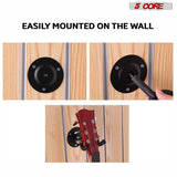 5 Core Guitar Wall Mount 3Pc Wall Mount for Classical Electric Acoustic Bass Guitars for Home Studio