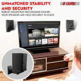 5Core Speaker Wall Mount Adjustable Swivel 11 Inch Space Bookshelf Brackets Pair