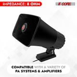 5Core Indoor Outdoor PA Horn Speaker 8 x 5 Inch Loud PA System 8 Ohm 65W Loud Siren Audio