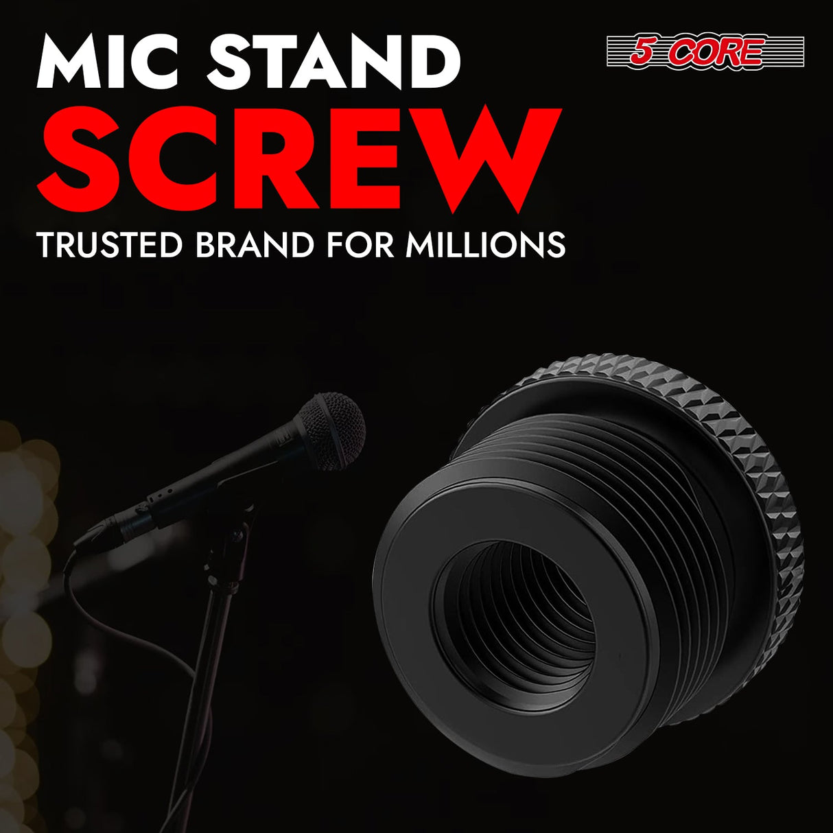 5 Core Mic Stand Adapter 12 Pieces 5/8 Male to 3/8 Female Screw Thread Conversion Connector