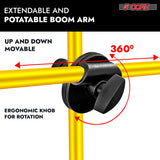 5Core Tripod Mic Stand Adjustable Heavy Duty Floor Holder Microphone Boom Arm YELLOW