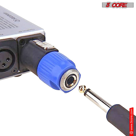 5Core 6 pack high-quality Speakon audio jack adapters for secure connections
