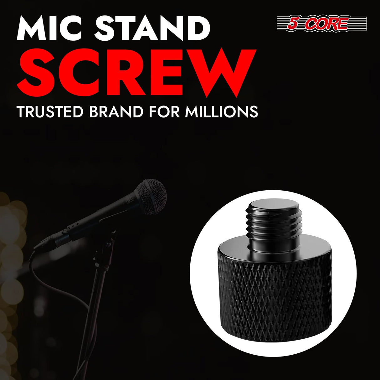 5 Core Mic Stand Adapter 12 Pieces 5/8 Female to 3/8 Male Screw Thread Conversion Connector