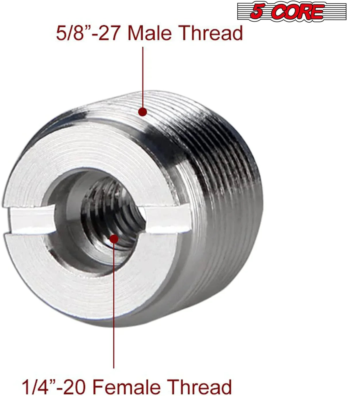 5 Core Mic Stand Adapter 12 Pieces 3/8 Female to 5/8 Male Screw Thread Conversion Connector