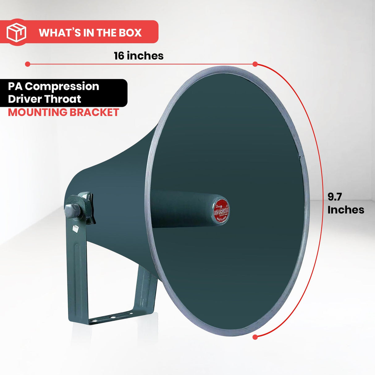 5 Core PA Speaker Paging Horn Throat All Weather Use Support Wide Range of Compression Drivers
