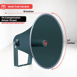 5 Core PA Speaker Paging Horn Throat All Weather Use Support Wide Range of Compression Drivers