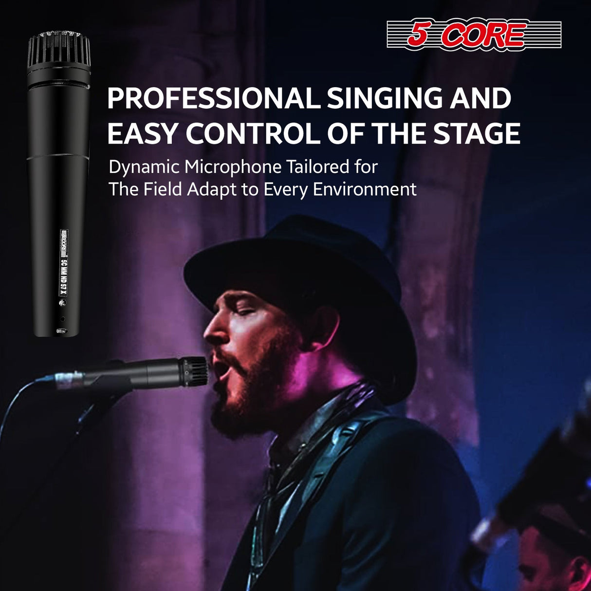 5Core XLR Microphone Dynamic Mic Karaoke Singing Studio Microfono Handheld Mics