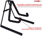 5 Core Ukulele Stand A Frame Metal Body w Soft Padded Arms Support Banjo Ukuleles Mini Guitar Violin