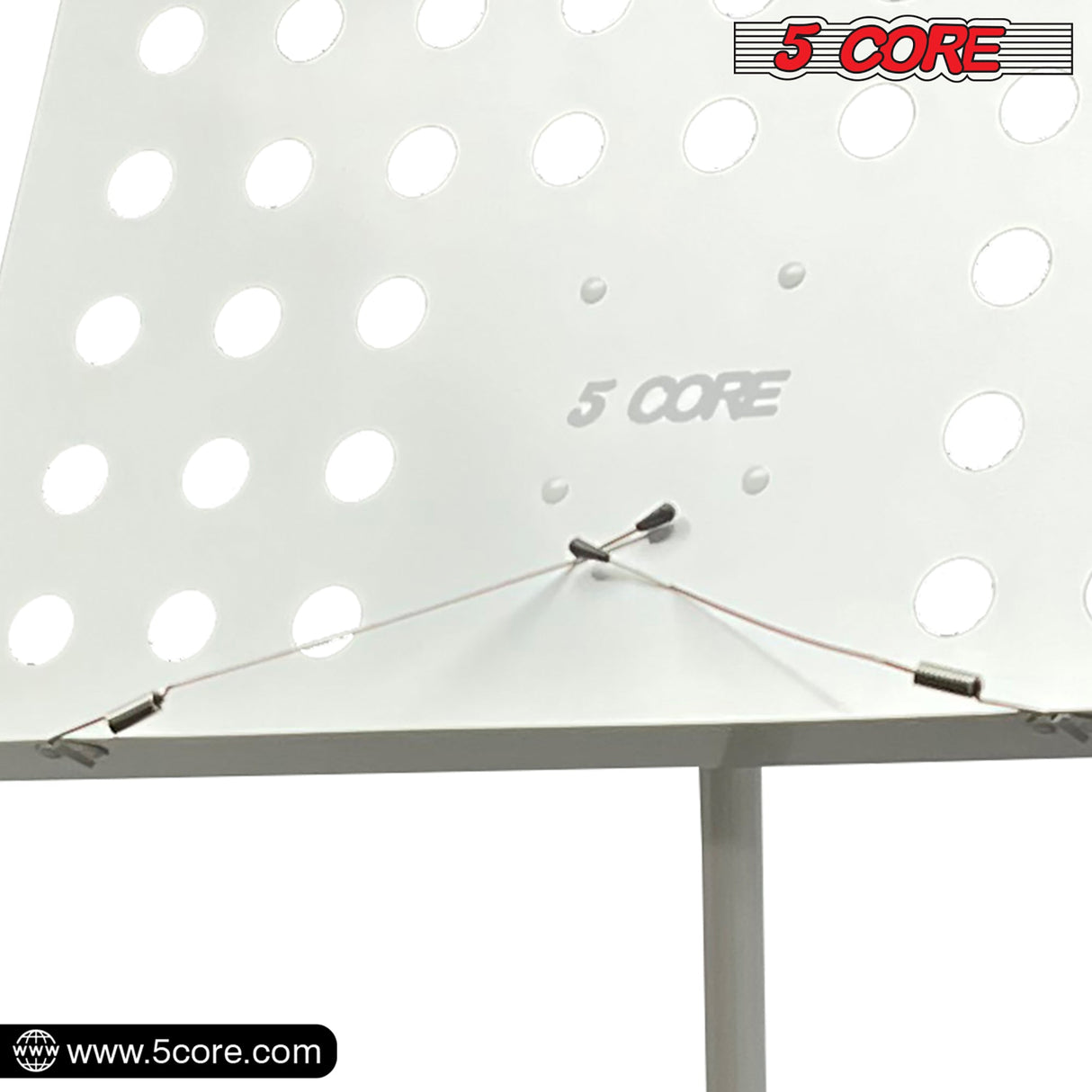 5Core Music Stand For Sheet Music Portable Tripod Adjustable Folding Note Holder WHITE