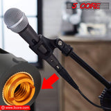 5 Core Microphone Clip Holder 2 Pieces with Screw Adapters 5/8 to 3/8 Inch