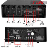 5Core Amplifier Home Audio Stereo Receiver PA Speaker Microphone Surround Sound Amp