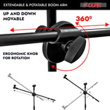 Professional black tripod microphone stands