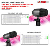 5 Core Tabla Mic Indian Instrument Microphone Set for Bayan Dayan Dholak Mic for Studio Stage Temple