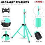 5 Core Speaker Stands Pair Adjustable 54 Inch Tripod 132 lbs Capacity 35mm Mount for DJ PA Use