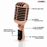 5 Core Retro Dynamic Vocal Iconic Microphone Vintage Style Classic Cardioid Unidirectional Mic