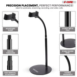 5Core Cell Phone Stand for Desk Adjustable Scissor Boom Arm Stands Tablet Cellphone