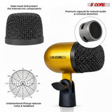 5 Core Conga Mic Snare Tom Set Professional XLR Cardioid Unidirectional Instrument Microphone Kit