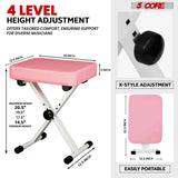 5 Core Keyboard Bench X Style Piano Stool Heavy Duty Adjustable Keyboards Chair
