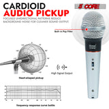 5Core XLR Microphone Dynamic Mic Karaoke Singing Studio Mics Handheld Microfono
