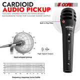 5 Core cardioid pickup microphone with clean vocal focus