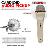5Core XLR Microphone Dynamic Mic Karaoke Singing Studio Mics Handheld Microfono