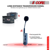 5Core 200W voice amplifier with portable PA speaker system and wireless lavalier mic
