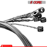 5Core Acoustic Guitar Strings 0.010-0.048 Steel Gauge Heavy Duty w Bright Tone For 6 String Guitars