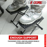 5Core Guitar Foot Stool Height Adjustable Folding Leg Rest Classical Footrest