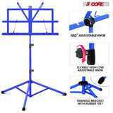 5 Core Music Stand Adjustable Desktop Book Stands Portable Sheet Holder All Metal Foldable Bookstand