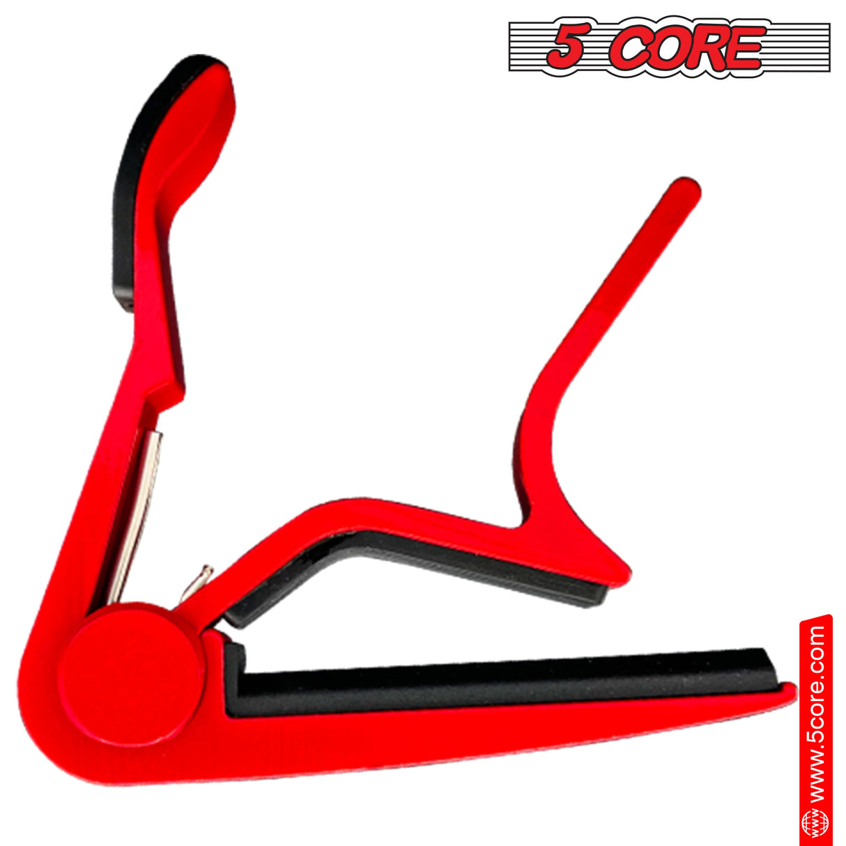 5Core Capo Acoustic Electric Guitar 6 String Kapo Clip For Banjo Mandolin Ukulele RED