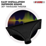 5 Core Waveguide Heavy Duty 3X7 Inch Directivity Tweeter Exit Horn Throat Lens Easy Installation