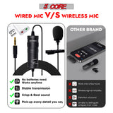 5Core Lavalier Microphone Clip On  Professional Grade 3.5mm Lapel Mic  Omnidirectional Lav Mic