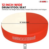 5Core Drum Throne Adjustable Guitar Stool Padded Seat + Drum Practice Pad Snare Drumming Stand