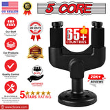 5Core Guitar Wall Mount Hanger Adjustable Display Wall Hook Holder Hard Wood Base