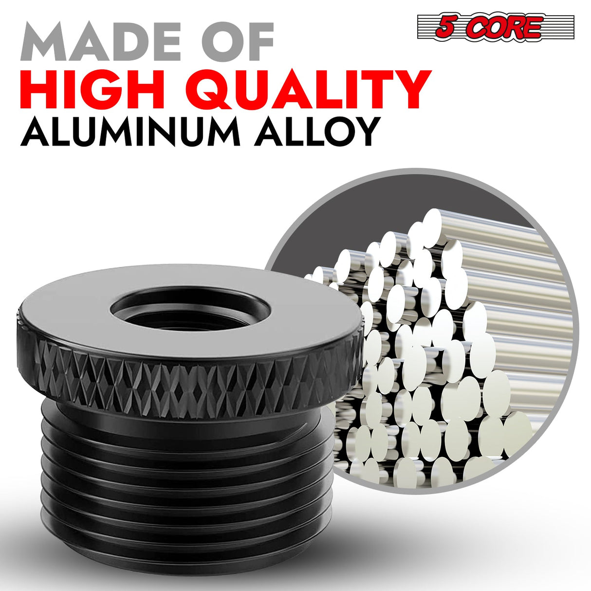 5 Core Mic Stand Adapter 12 Pieces 5/8 Male to 3/8 Female Screw Thread Conversion Connector