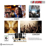 5Core Wireless Microphones w 1 Headset 1 Collar Mic + Receiver Microfono Inalambrico
