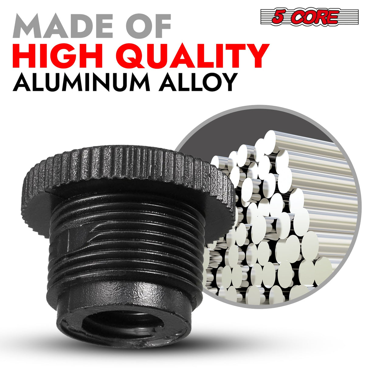 5 Core Mic Stand Adapter 5/8 Male to 3/8 Female Screw Thread Conversion Connector