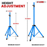 5 Core Speaker Stand Pair Height Adjustable PA DJ Tripod Studio Monitor Stands w 35mm Insert