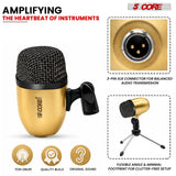 5 Core Conga Mic Snare Tom Set Professional XLR Cardioid Condenser Instrument Microphone Kit
